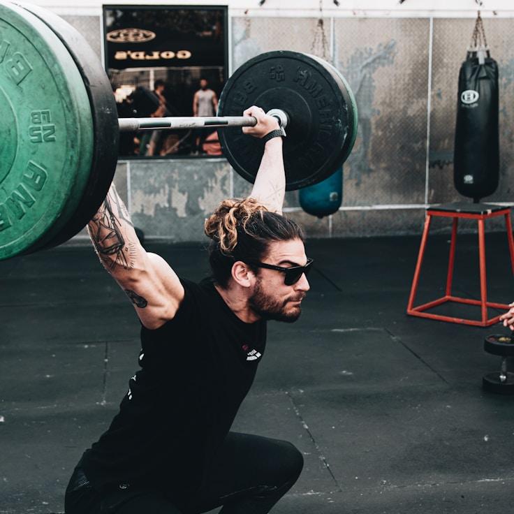 Professional gym interior with weight equipment